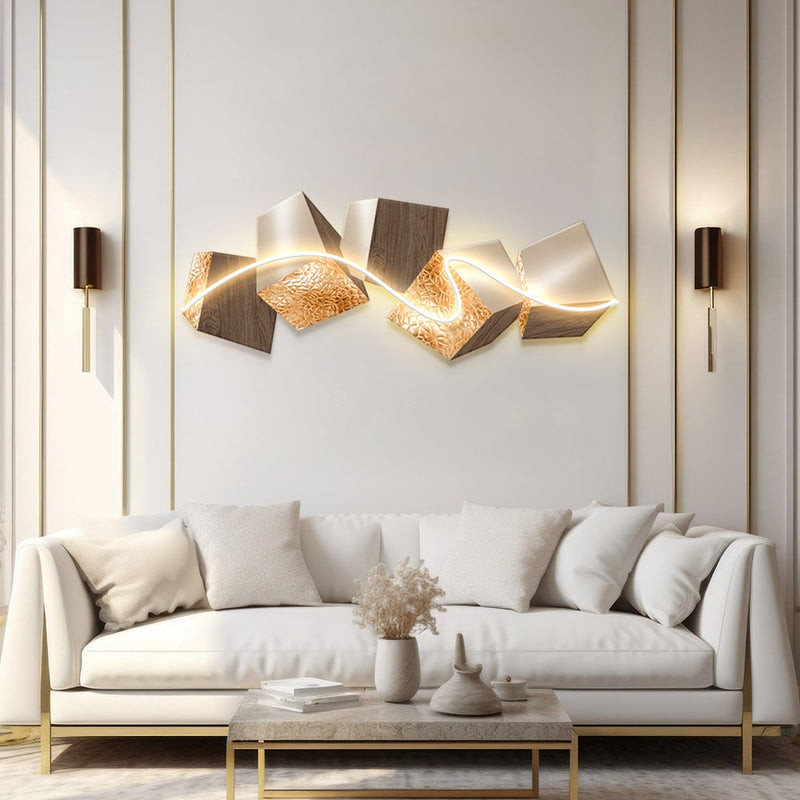 Brilvyn Modern Geometric LED Wall Art