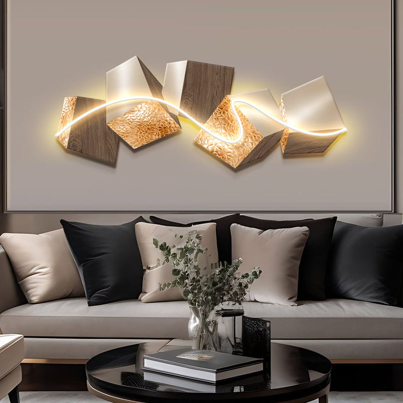 Brilvyn Modern Geometric LED Wall Art