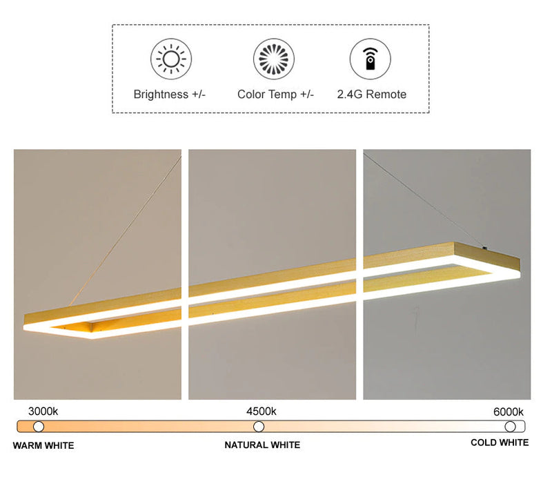 Modern Rectangular Frame LED Light Fixture