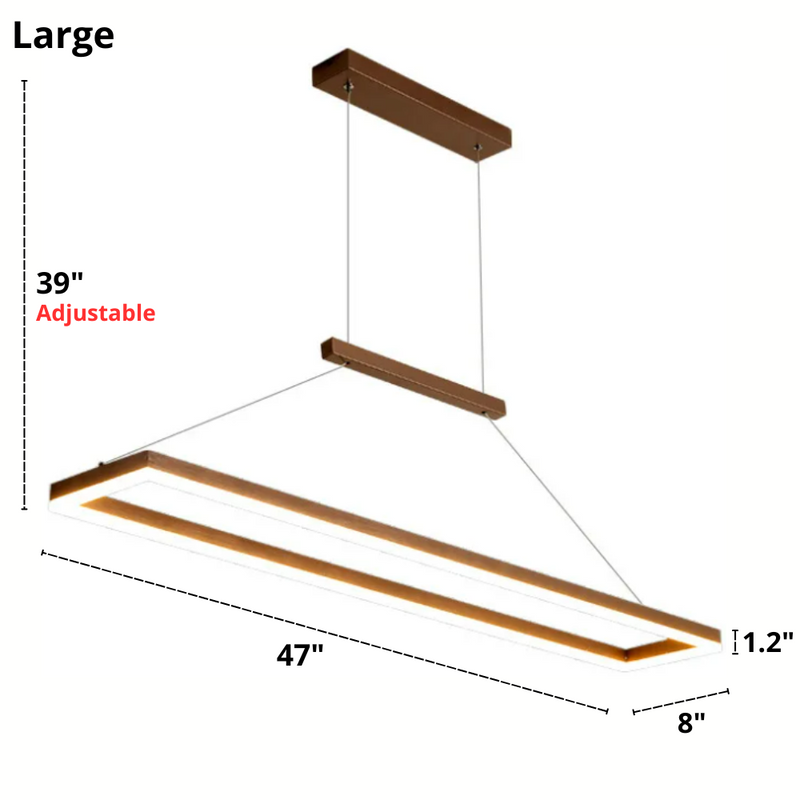 Modern Rectangular Frame LED Light Fixture