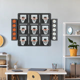 Basketball Hoop Wall Decor with Tic Tac Toe Game