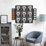 Basketball Hoop Wall Decor with Tic Tac Toe Game