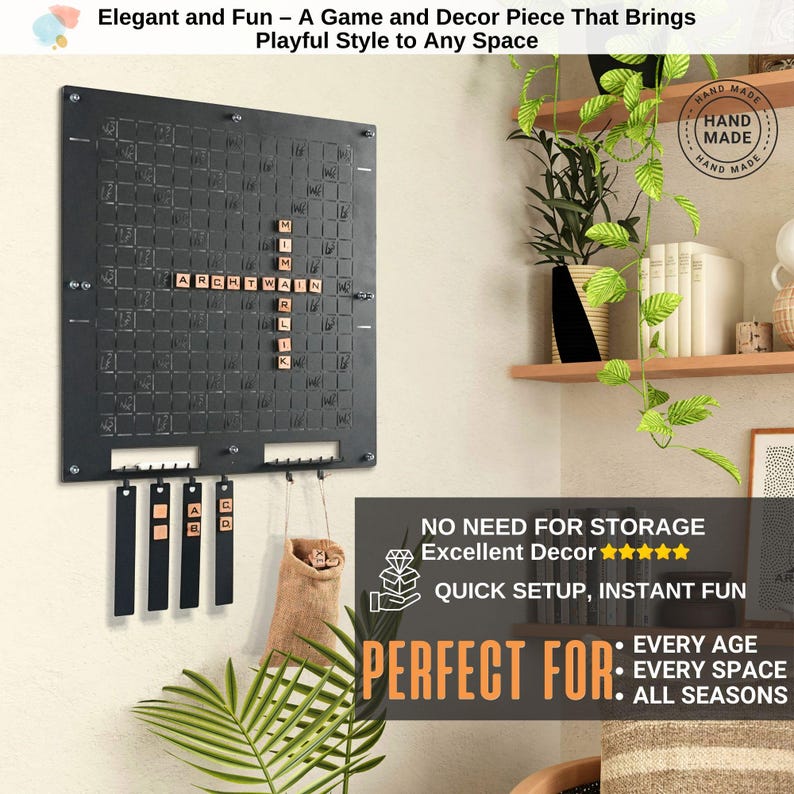 Industrial Metal Wall Words Board