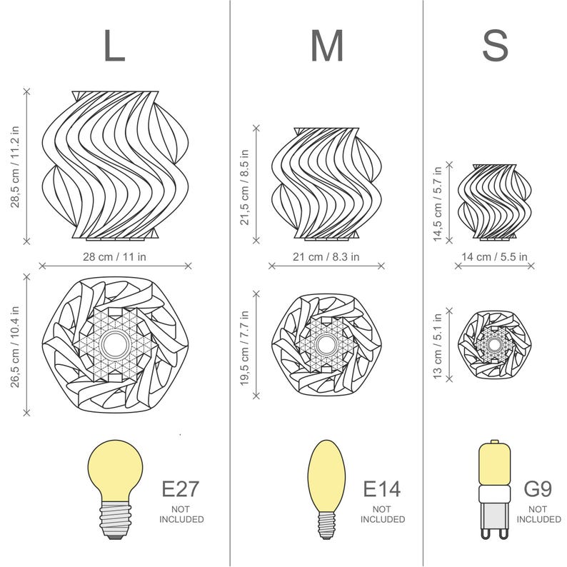 Fractal Wave Lamp - Organic 3D Printed Table Lamp