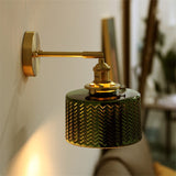 Vintage Nordic Green Glass Wall Sconce