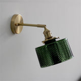 Vintage Nordic Green Glass Wall Sconce