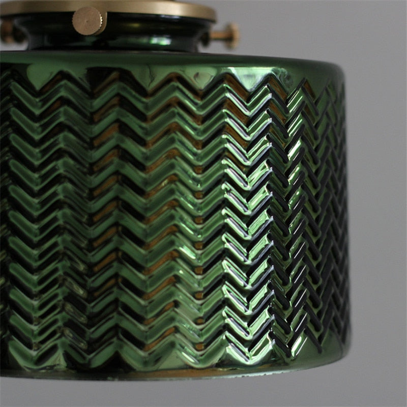 Vintage Nordic Green Glass Wall Sconce